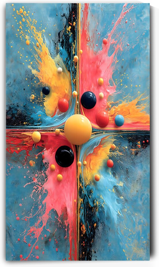Quadrant Burst – Color Collision Abstract Print by Savage Art Prints