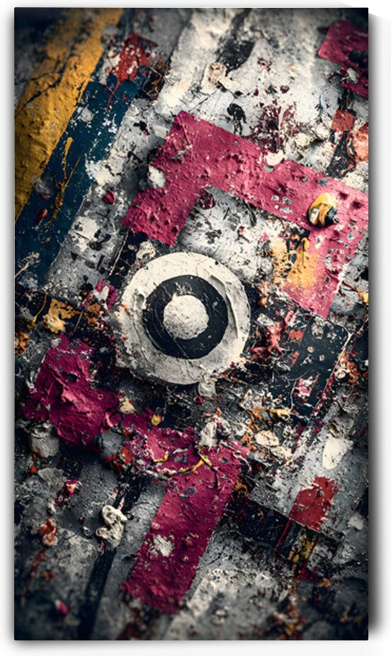Urban Target – Gritty Texture Abstract Print by Savage Art Prints