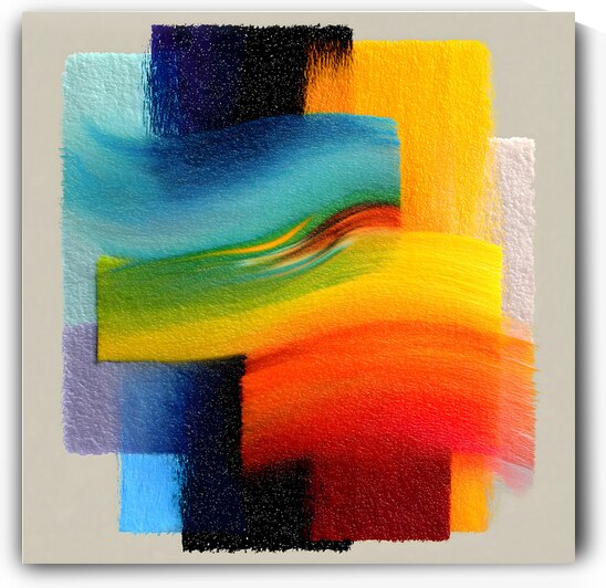 Chromatic Blocks VIII – Patchwork Abstract Print by Savage Art Prints