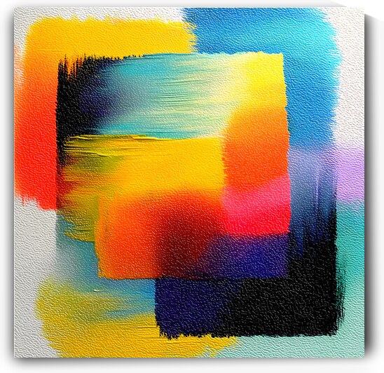 Chromatic Blocks VI – Patchwork Abstract Print by Savage Art Prints