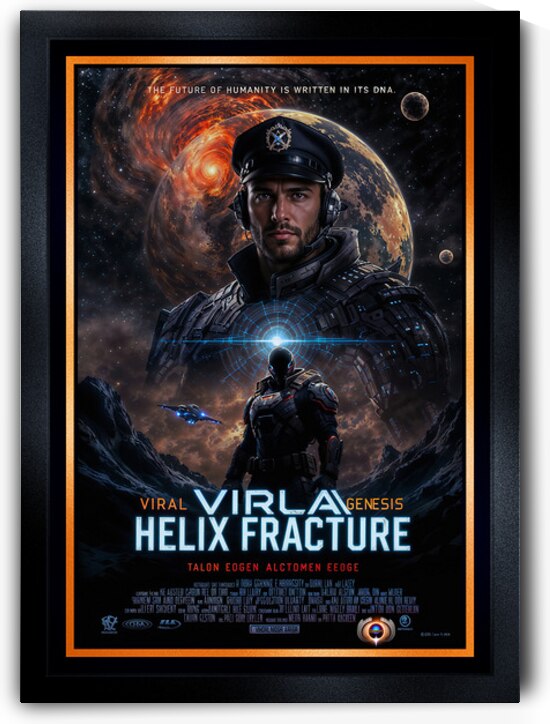 Viral Genesis The Helix Fracture Sci-Fi Movie Poster Striking AI Concept Art by Xzendor7 by xzendor7