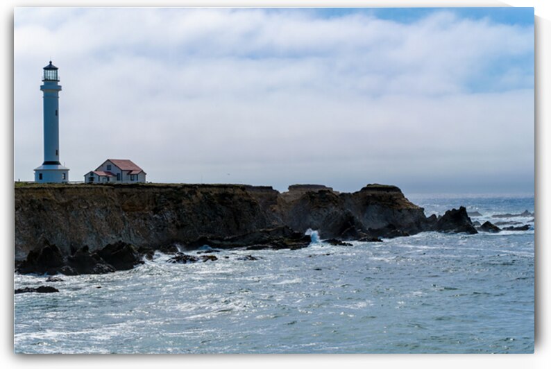 Point Arena Lighthouse in late day light by Lisa von Biela