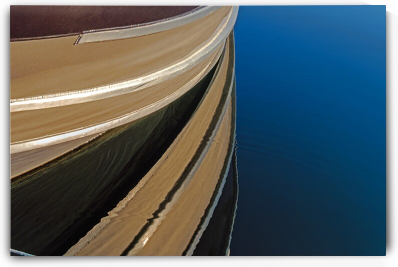 Harbor Boat Abstract Reflection by Lisa von Biela