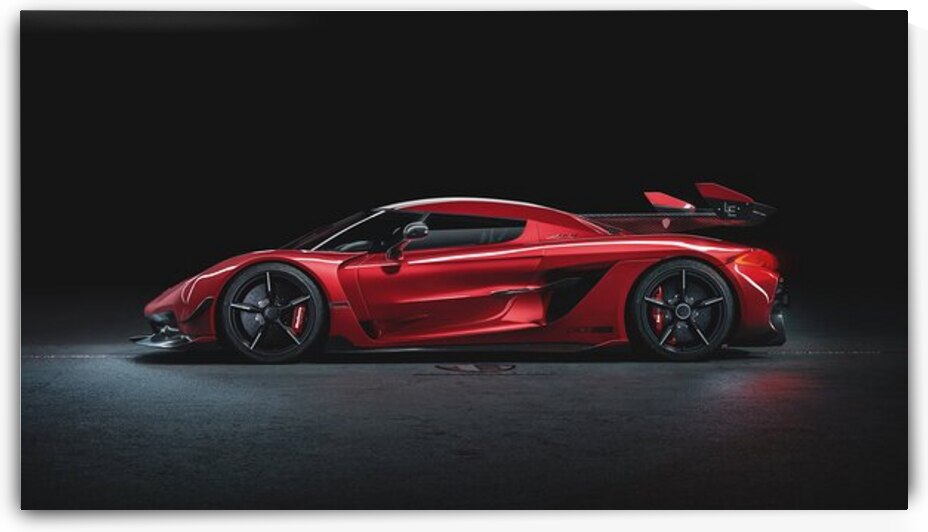koenigsegg jesko cherry red edition 10 side view by super cars
