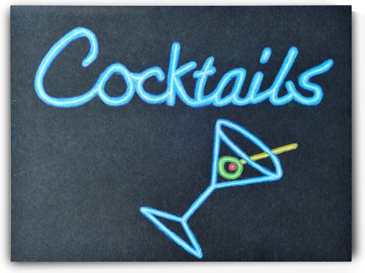 Neon Cocktails on black by Lisa von Biela