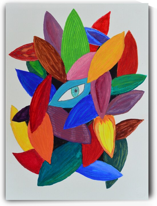 Eye Nested in Colorful Bouquet by Lisa von Biela