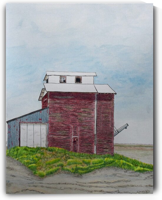 Wooden Grain Elevator by Lisa von Biela