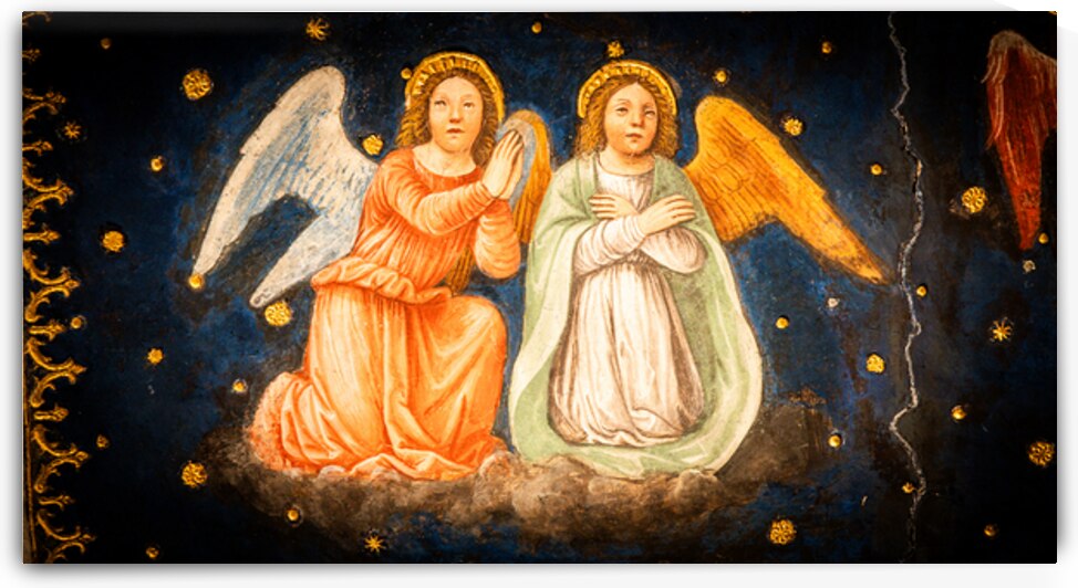 Angels on Starry Sky in San Maurizio al Monastero Maggiore churc by Paolo Modena