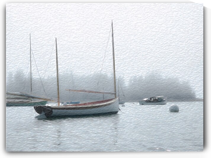 Misty Morning On The Bay by Blaine Stoner