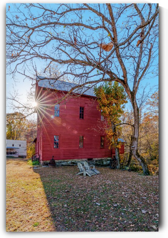 Seating Beside Topaz Mill Vertical by Jennifer White