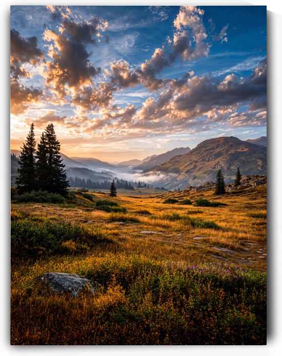 Mountain meadow sunrise 4 by Infinite Wall Art