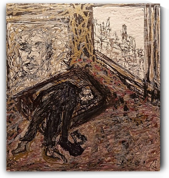 20250922 013724 Drinking away his sorrows by Lawrence Silver Art