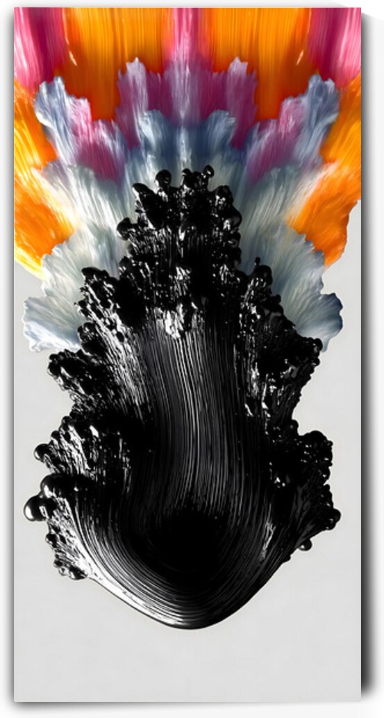 Chromaflare Plume – Abstract Paint Burst Print by Savage Art Prints