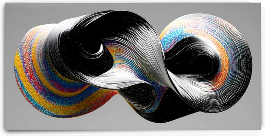 Continuum Loop – Monochrome Infinity Print by Savage Art Prints