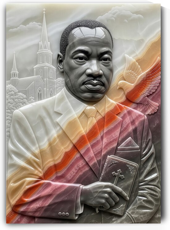 An Immortal Tribute: The Onyx Vision of Martin Luther King Jr. by Sumer Paintings