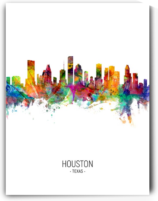 Houston Texas Skyline by Michael Tompsett