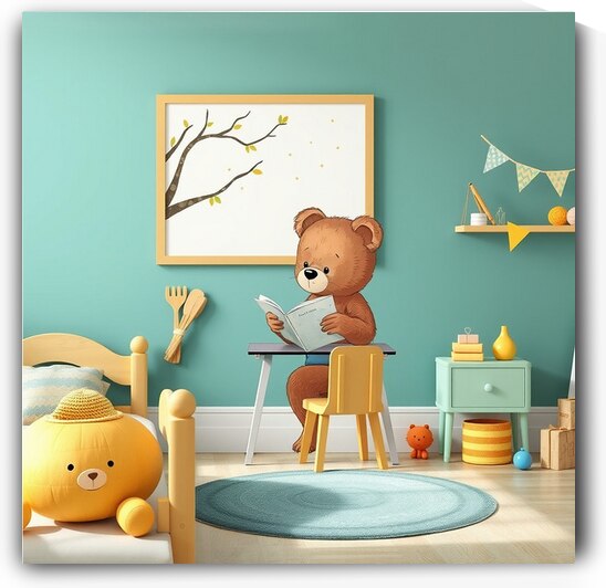 The Reading Bear’s Cozy Corner   by Le maître Art
