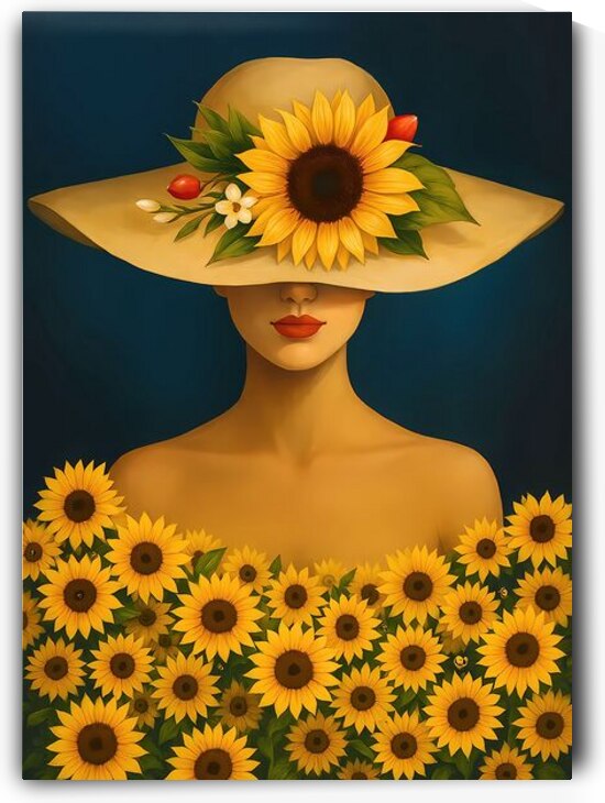 Golden Grace: Lady of the Sunflowers by Signora