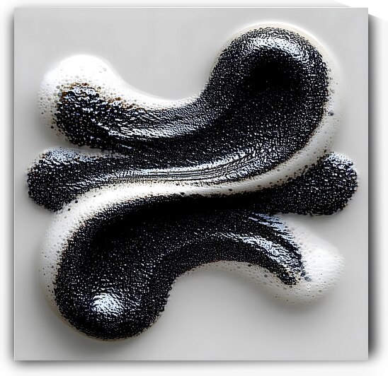 Duality Drip – Yin-Yang Abstract Print by Savage Art Prints