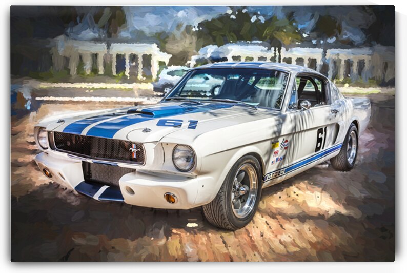 1965 White Ford Shelby GT350 Mustang X1 1 by Rich Franco