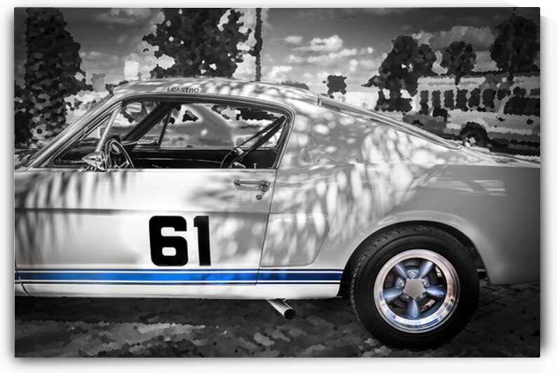 1965 White Ford Shelby GT350 Mustang X1 2 by Rich Franco