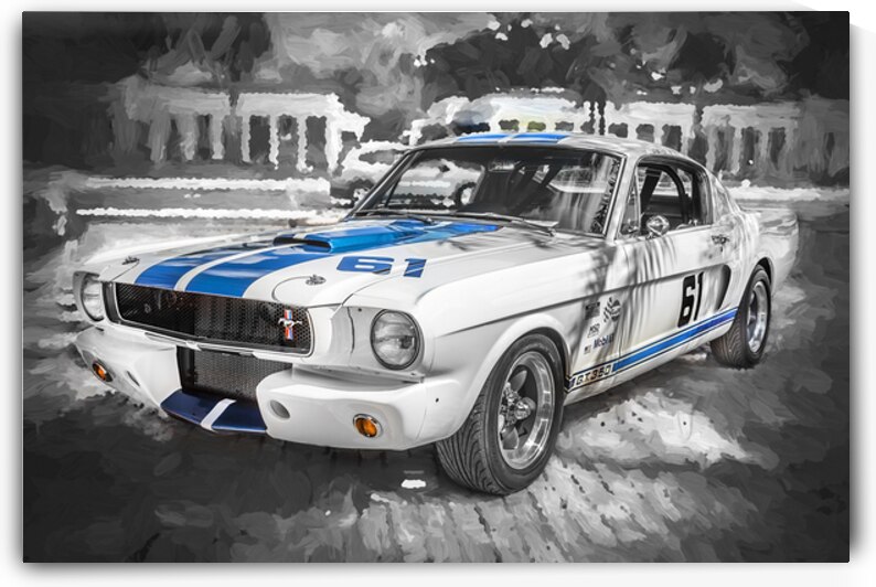 1965 White Ford Shelby GT350 Mustang X1 3 by Rich Franco