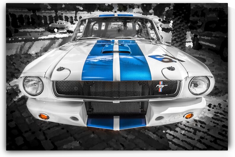 1965 White Ford Shelby GT350 Mustang X1 5 by Rich Franco