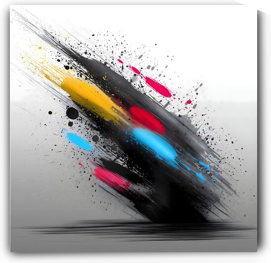 Impact Vector – Color Burst on Gray Print by Savage Art Prints