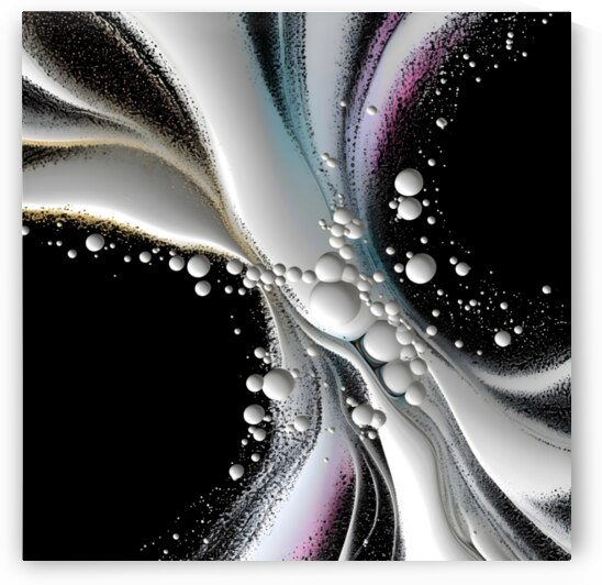 Stellar Ribbons – Cosmic Flow Abstract Print by Savage Art Prints
