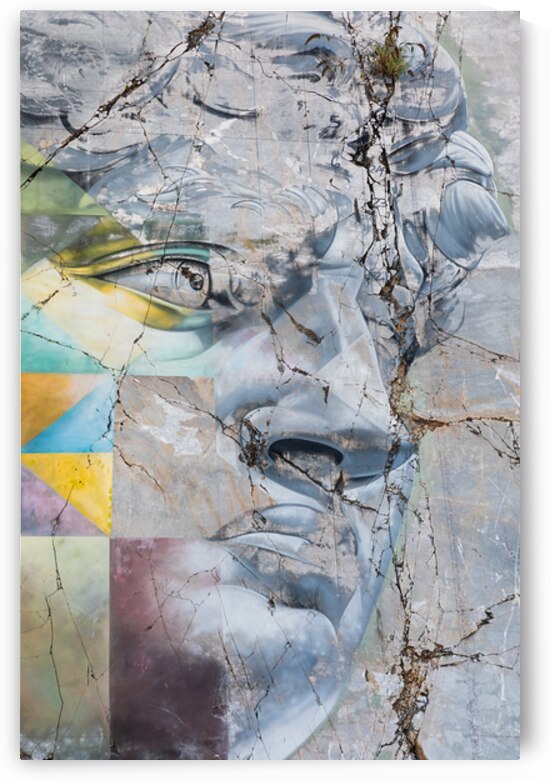 David by Michelangelo copy from the street artist Kobra by Paolo Modena