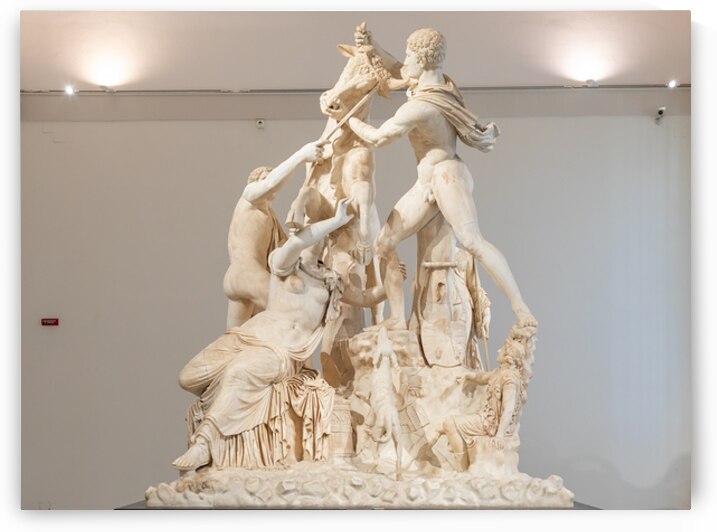 Farnese Bull Sculpture in the National Archaeological Museum of  by Paolo Modena