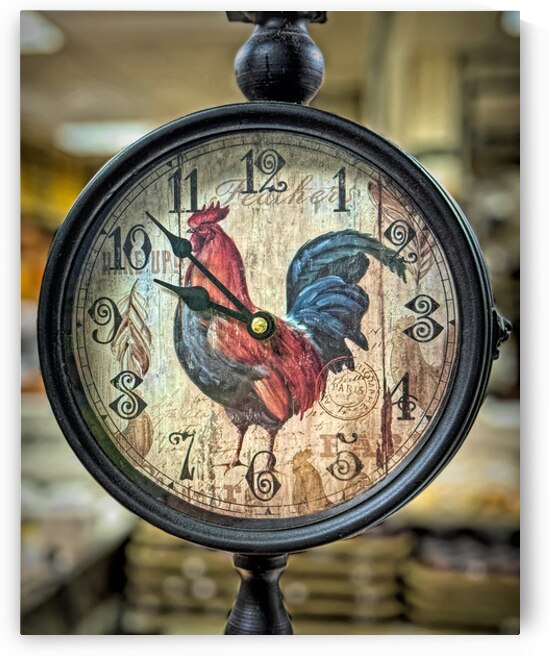 Cock a Doodle Doo Vintage Rooster Clock by Bill Swartwout Photography