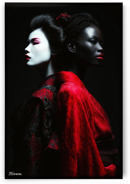 Japan and Afrika FA 25 2x3  13 by Ksavera ART