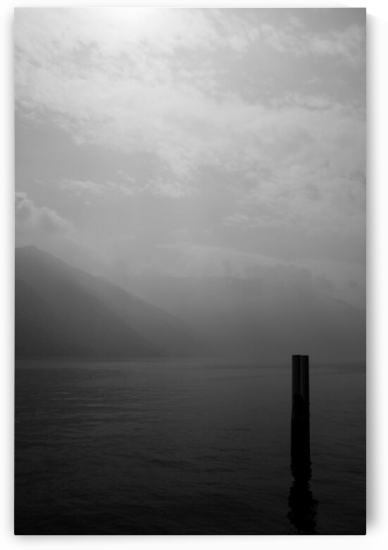 Minimalist Black and White Lake Como by Pavlos Art Photography