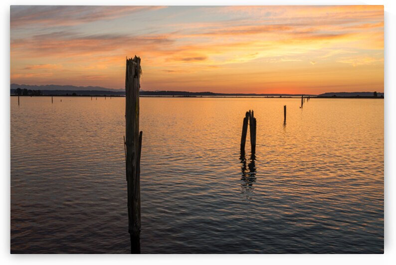 Dramatic sunset clouds over Possession Sound Everett in Washingt by Steve Heap