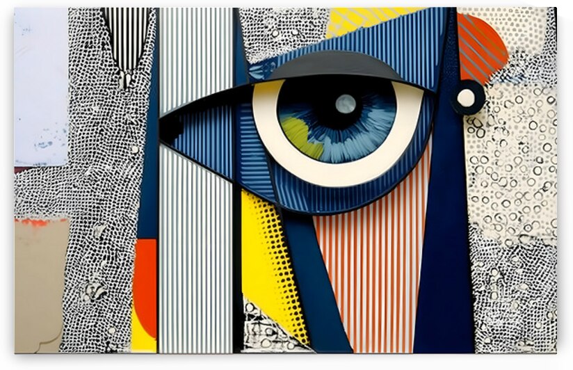 Golden Gaze – Abstract Portrait Eye Print by Savage Art Prints