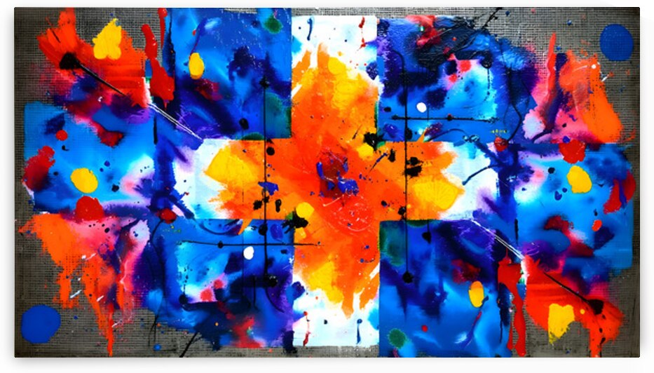 Petal Parade – Candy-Color Floral Abstract Print by Savage Art Prints