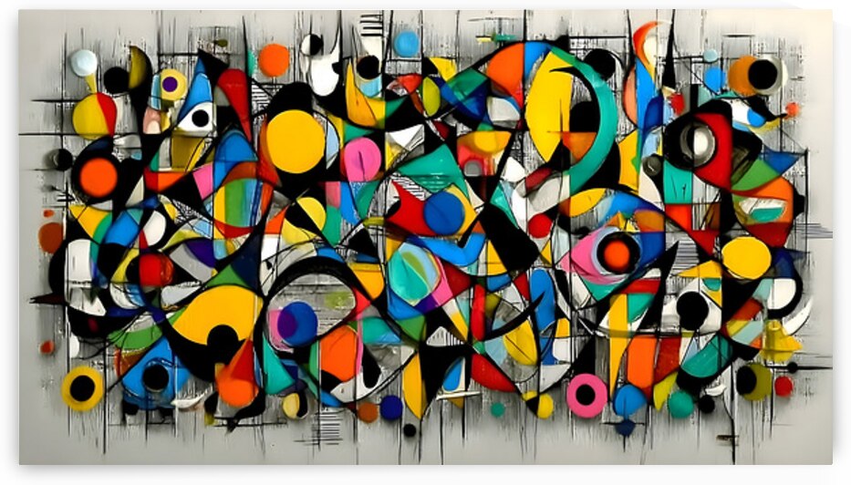 Confetti Logic – Color Grid Abstract Print by Savage Art Prints