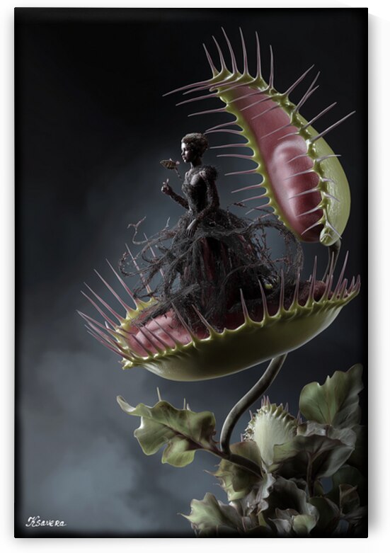 Lady Venus fly trap FA 25 2x3  89 by Ksavera ART