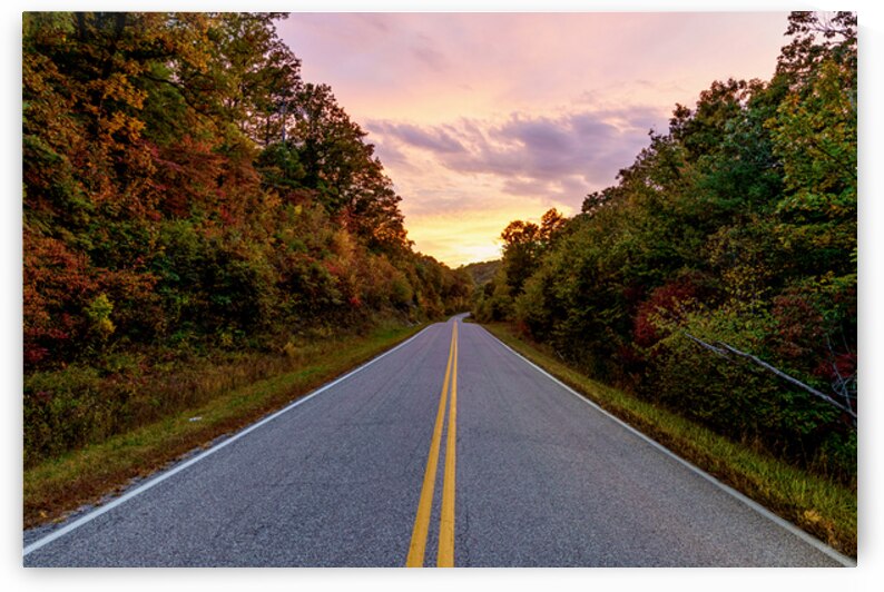 Highway To An Autumn Sunset by Jennifer White