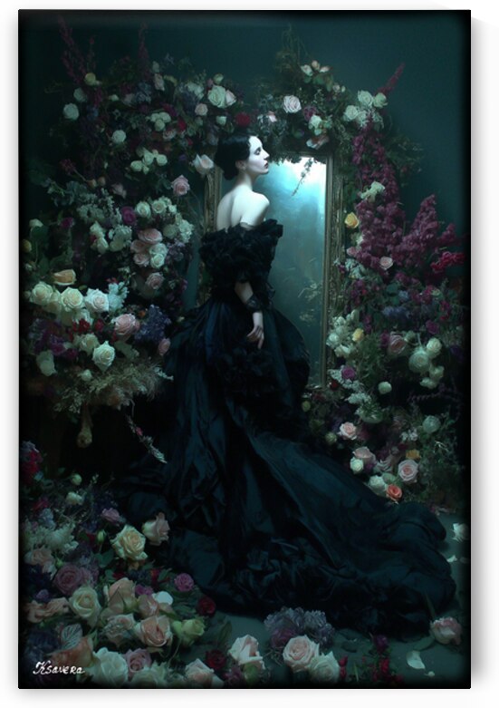 Lady in front of mirror FA 25 2x3  200 by Ksavera ART