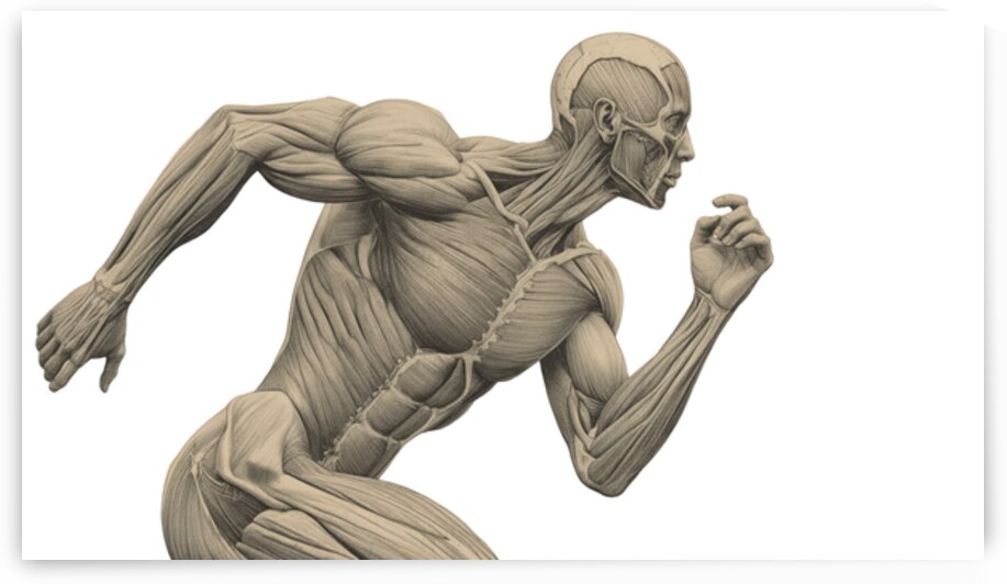 Graphite Velocity — Classical Runner Muscle Study by MotivatePrints