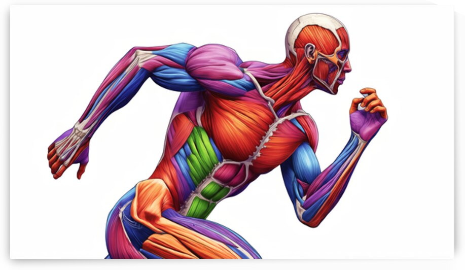 Spectrum of Strength — Color-Coded Runner Anatomy by MotivatePrints