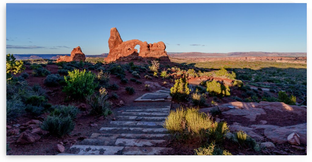 Morning Sunlight Turret Arch Pano by Jennifer White
