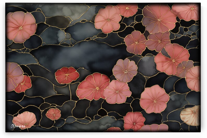 Japanese floral art FA 25 2x3  441 by Ksavera ART