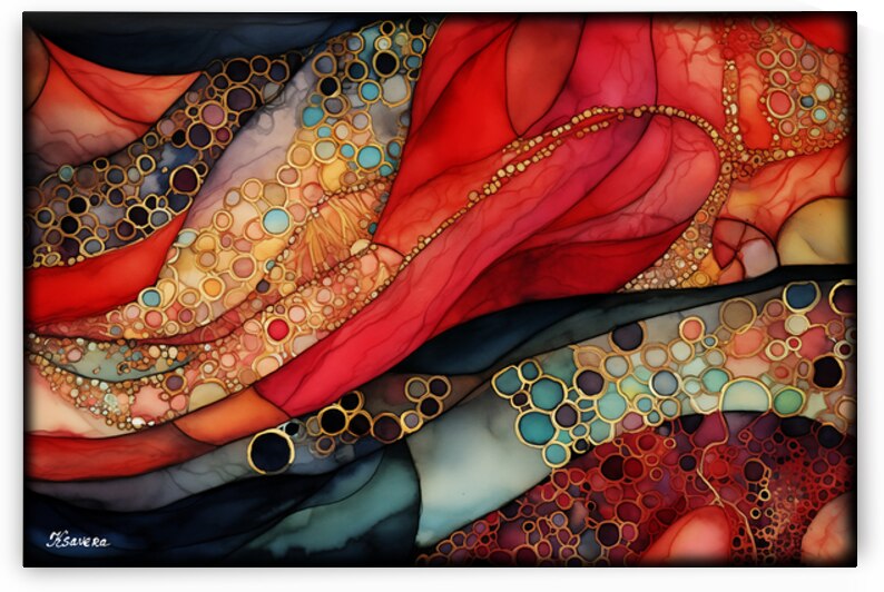 Japanese abstract art  FA 25 2x3  477 by Ksavera ART