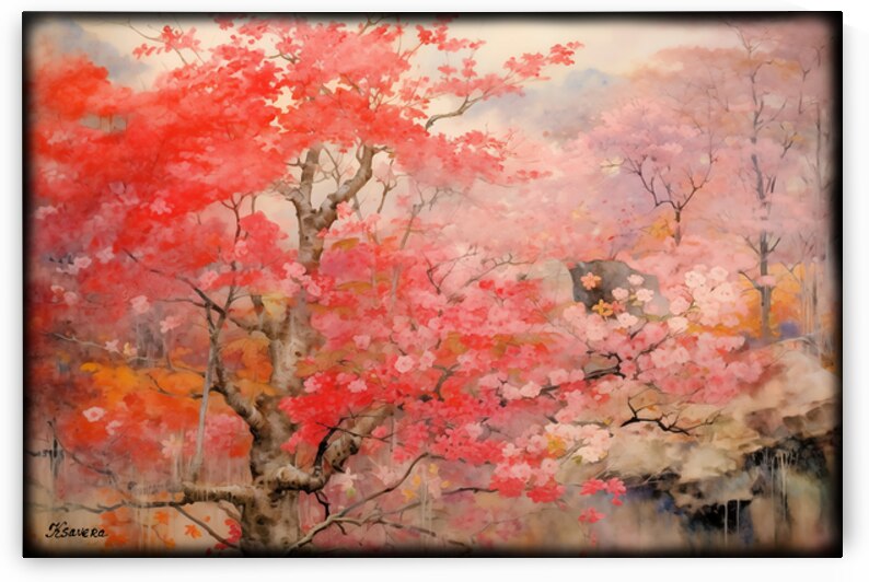 Japanese floral art FA 25 2x3  457 by Ksavera ART