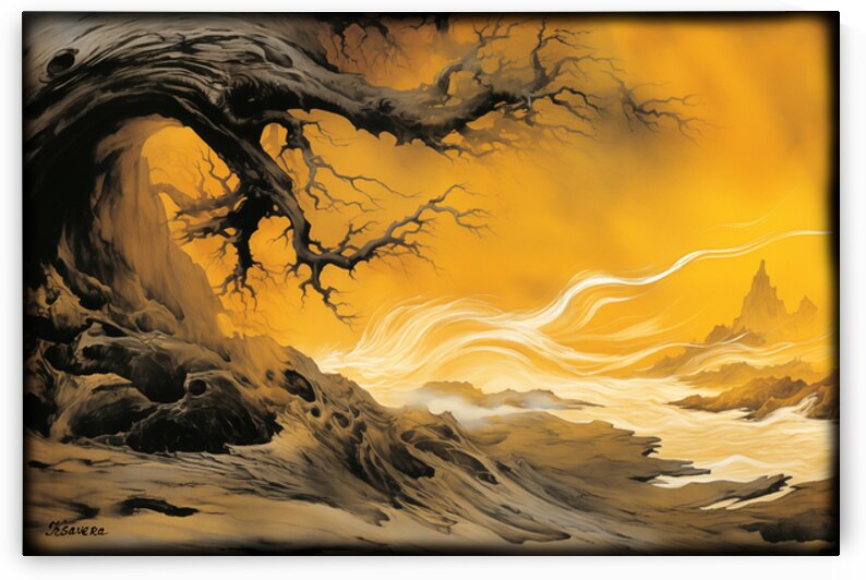 Japanese landscape art FA 25 2x3  438 by Ksavera ART