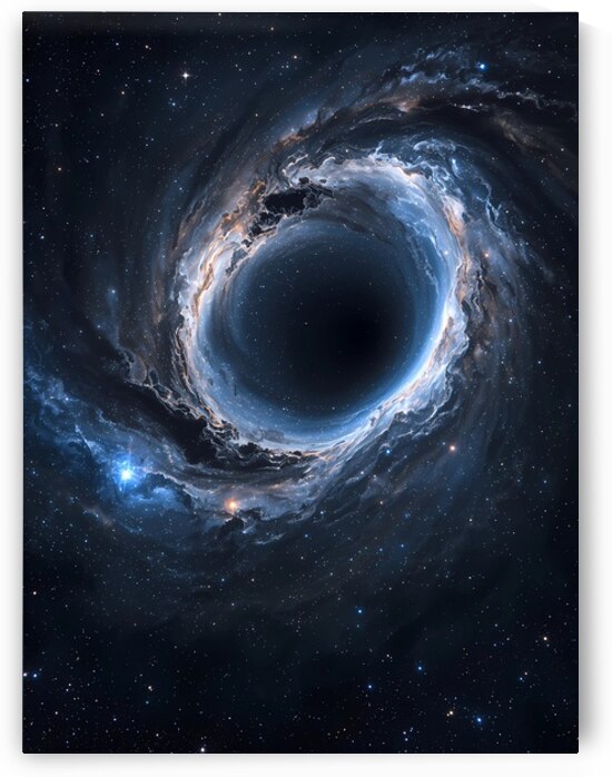 Mystical Cosmic Wormhole – Deep Space Vortex with Stellar Light by Inspire Art