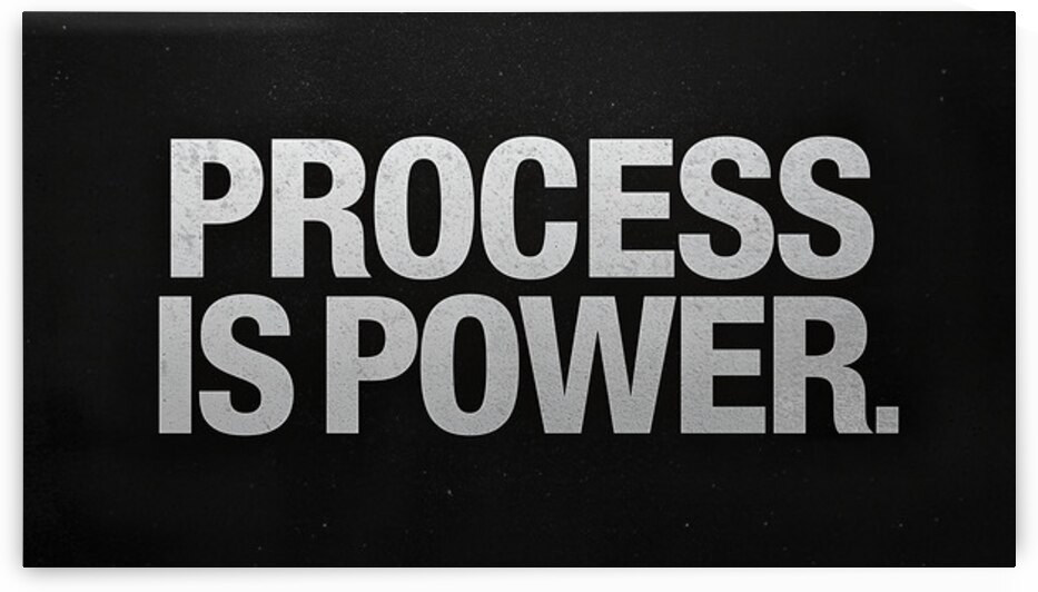Process Is Power — Motivational Typography Poster by MotivatePrints